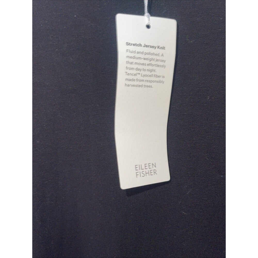 Eileen Fisher Women's Black Turtleneck Stretch Jersey  Dress Size S $189 RTL - Picture 2 of 6